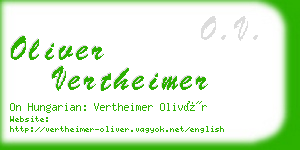 oliver vertheimer business card